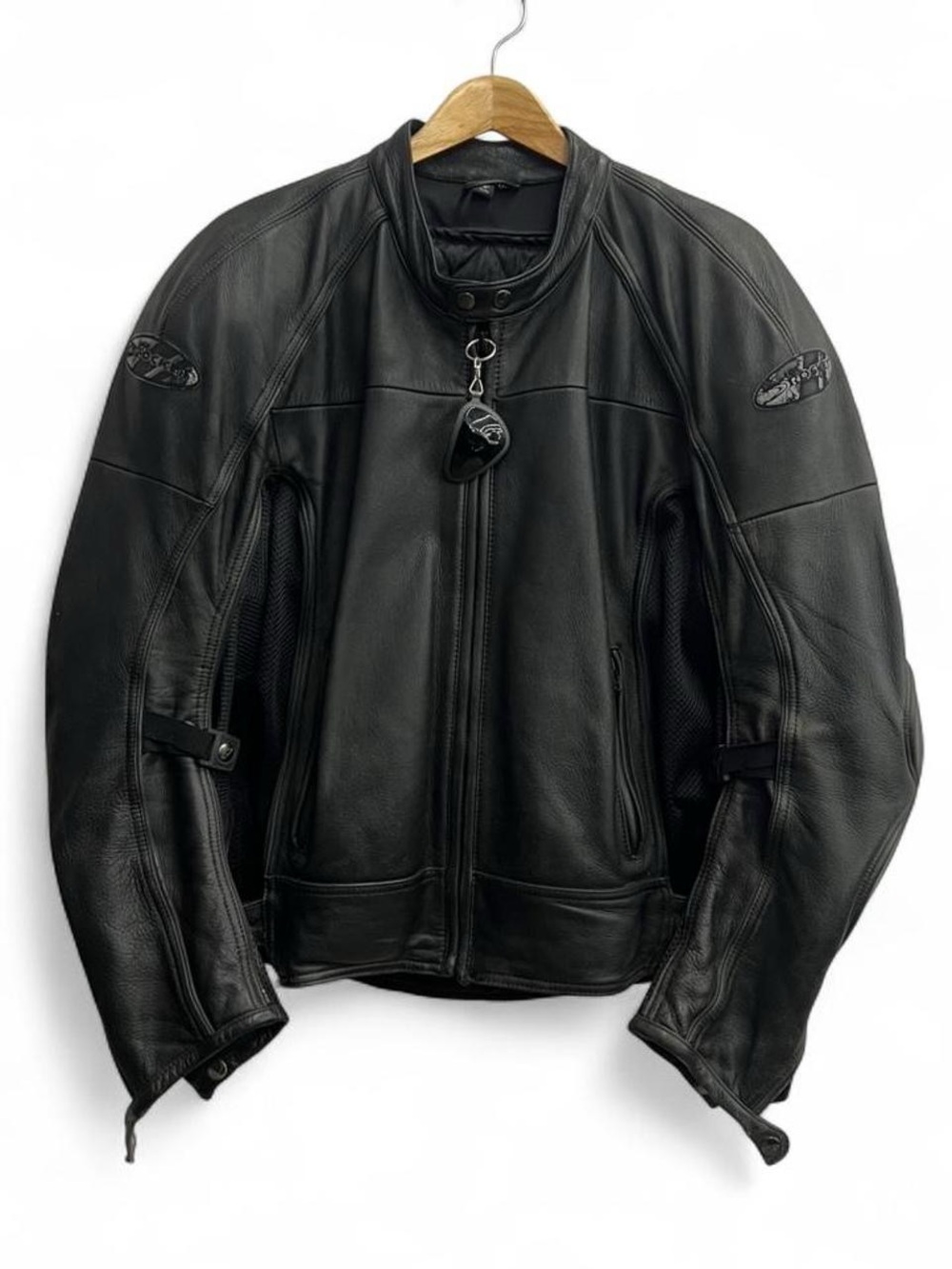 Mens Joe Rocket Sonic Leather Padded Motorcycle Jacket Size XL